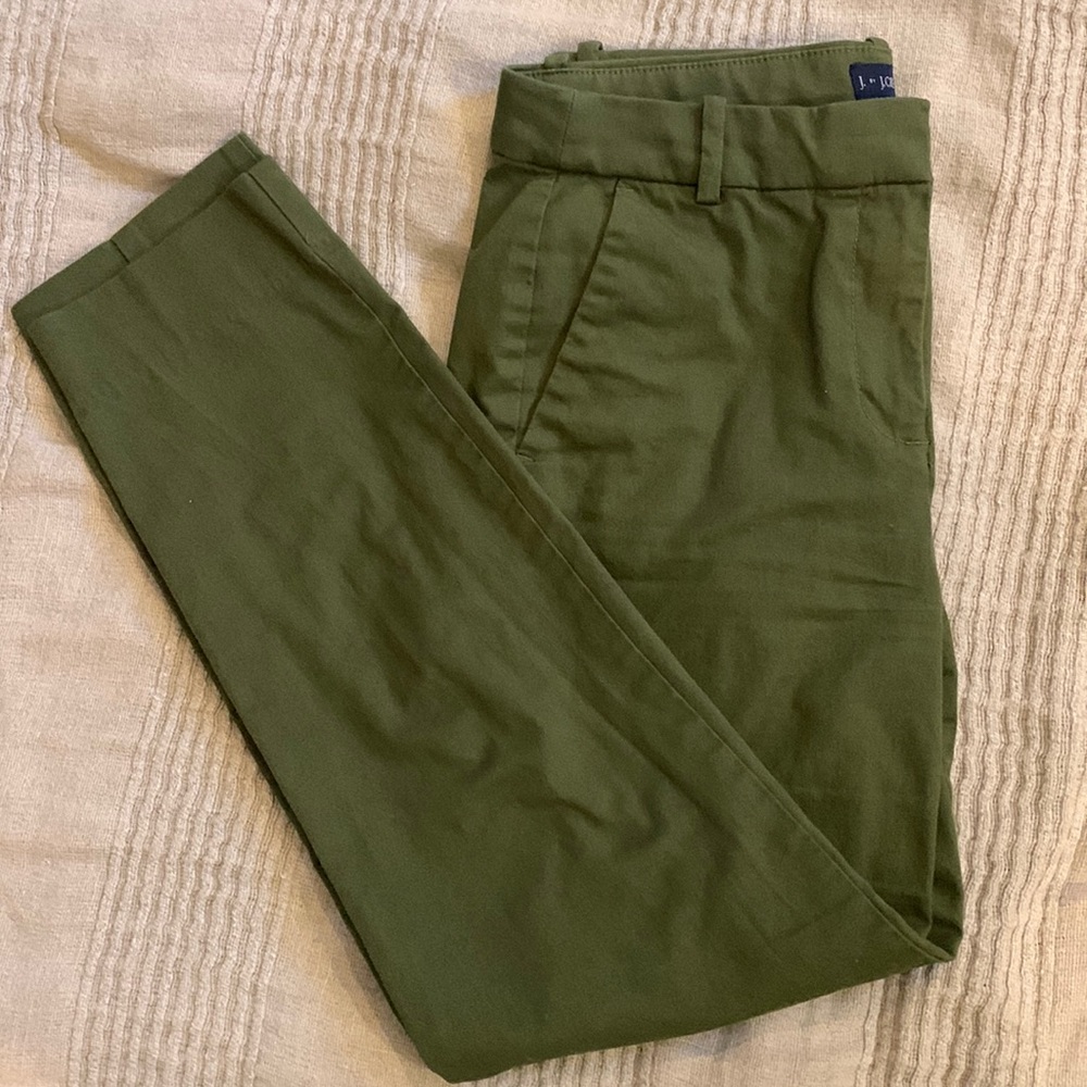 J Crew Green Trousers Sz 4